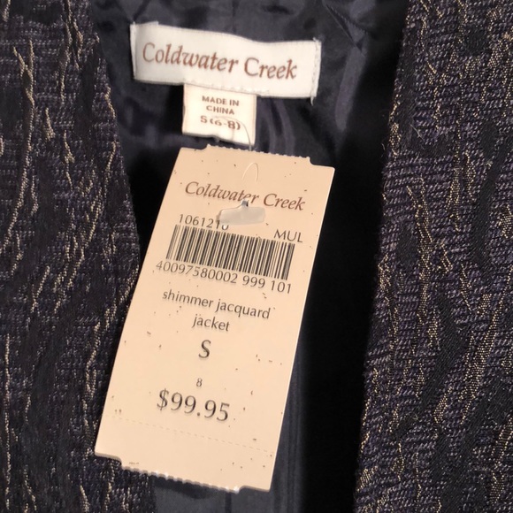Coldwater Creek Black & Gold blazer - Picture 4 of 6